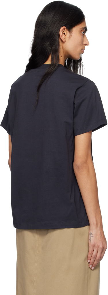 Tričko GANNI Cotton Damask Relaxed T-shirt Čierna | T4240, 2