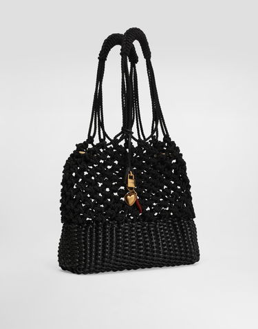 Tote bag Dolce & Gabbana Dolce & Gabbana Carla Knotted Shopper Tote Čierna | BB7755A6M238B956, 2