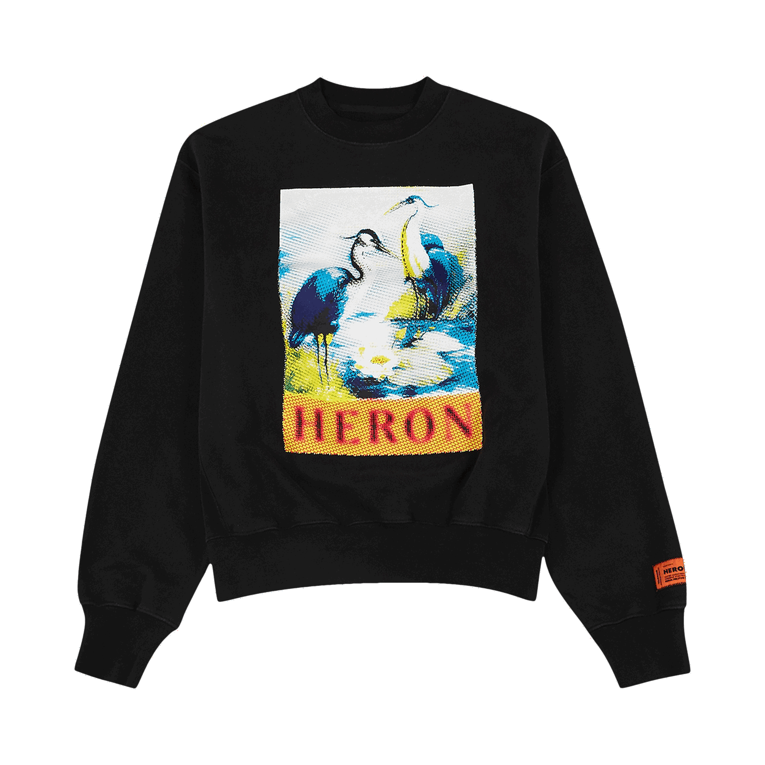 Mikina HERON PRESTON Halftone Heron Crewneck Čierna | HMBA020F22JER0091046, 0