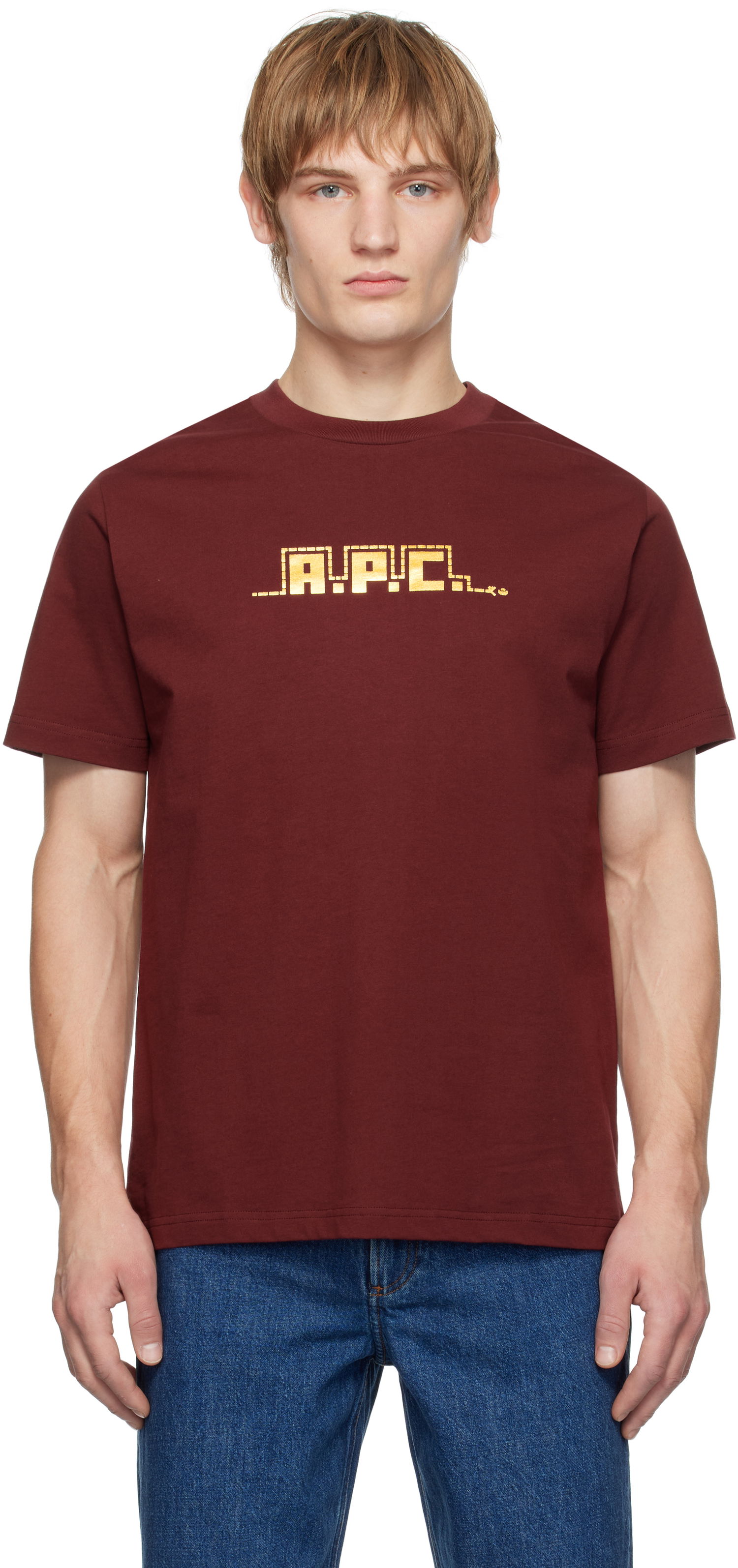 Tričko A.P.C. Graphic Print Cotton T-Shirt Vínová | COHBW-M26502, 0