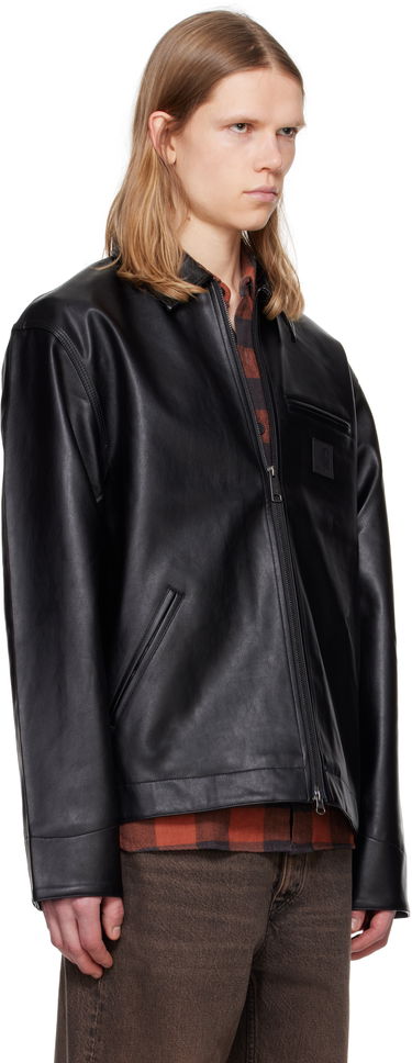 Bunda Carhartt WIP Black Faux Leather Jacket Čierna | I034426_6, 4