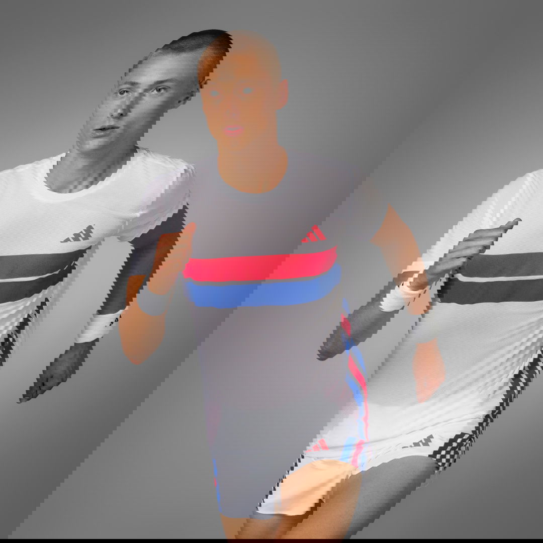 Tričko adidas Performance Adizero Retro Running T-Shirt Biela | JD7315, 0