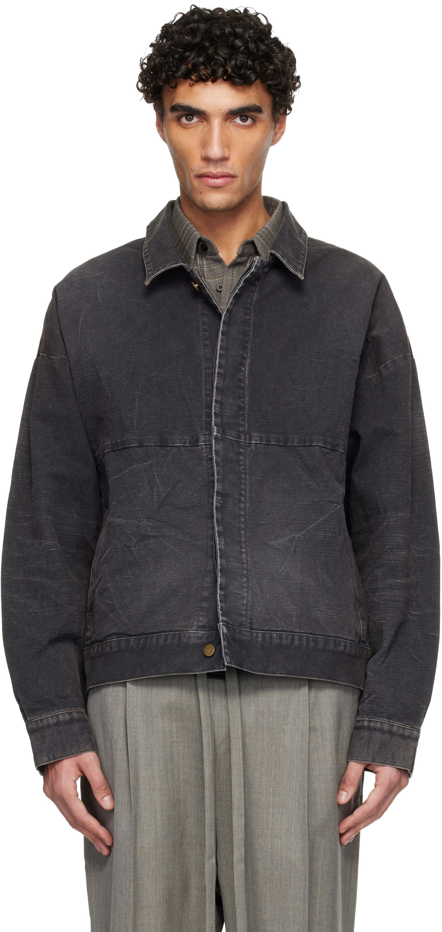 Bunda Fear of God Washed Canvas Utility Jacket Čierna | FG25FW42-423CNV-20, 0