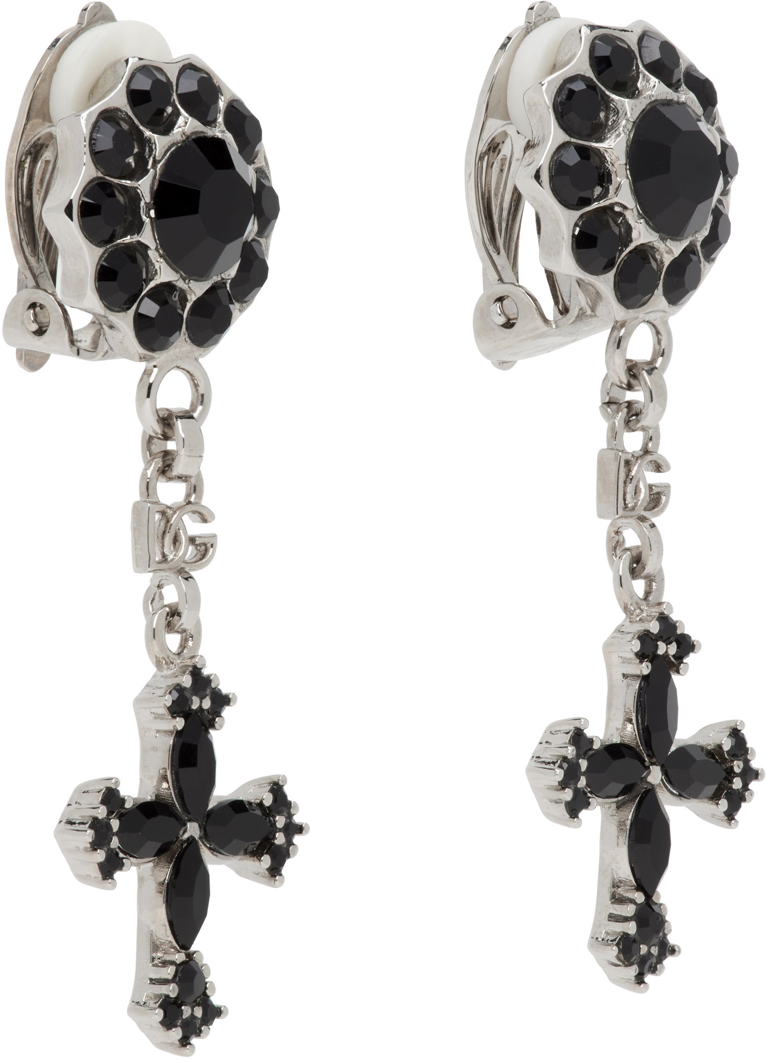 Náušnice Dolce & Gabbana Dolce&Gabbana Cross Drop Earrings Metalická | WEQ4S2 W1111, 1