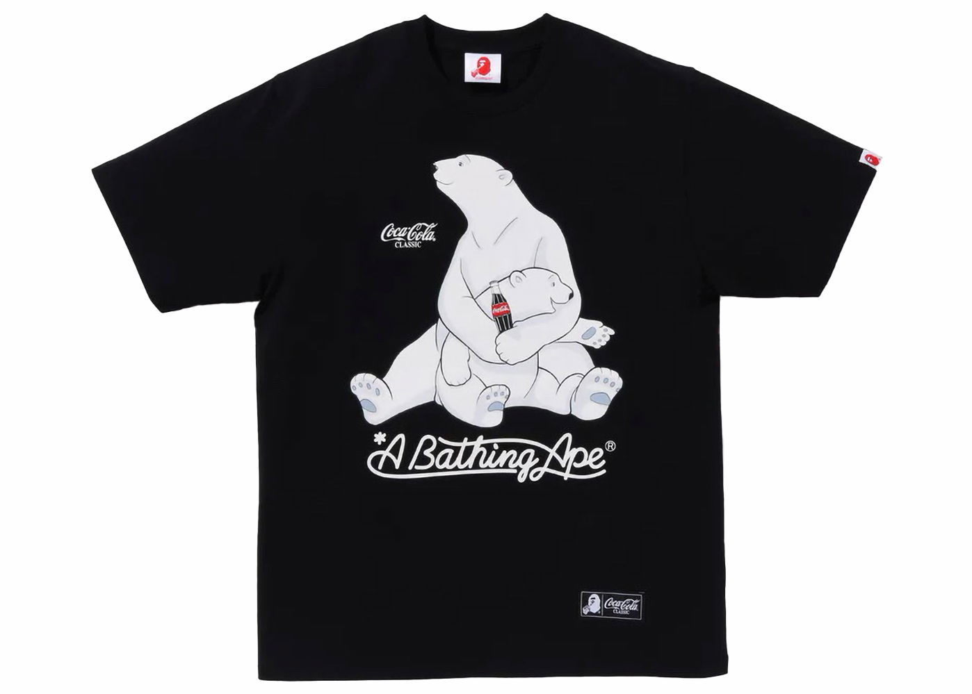 Tričko BAPE BAPE x Coca-Cola Polar Bear Tee Black Čierna | 1J73-110-911, 0