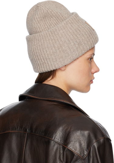 Kulicha Acne Studios Large Face Logo Beanie Biela | C40424-, 4