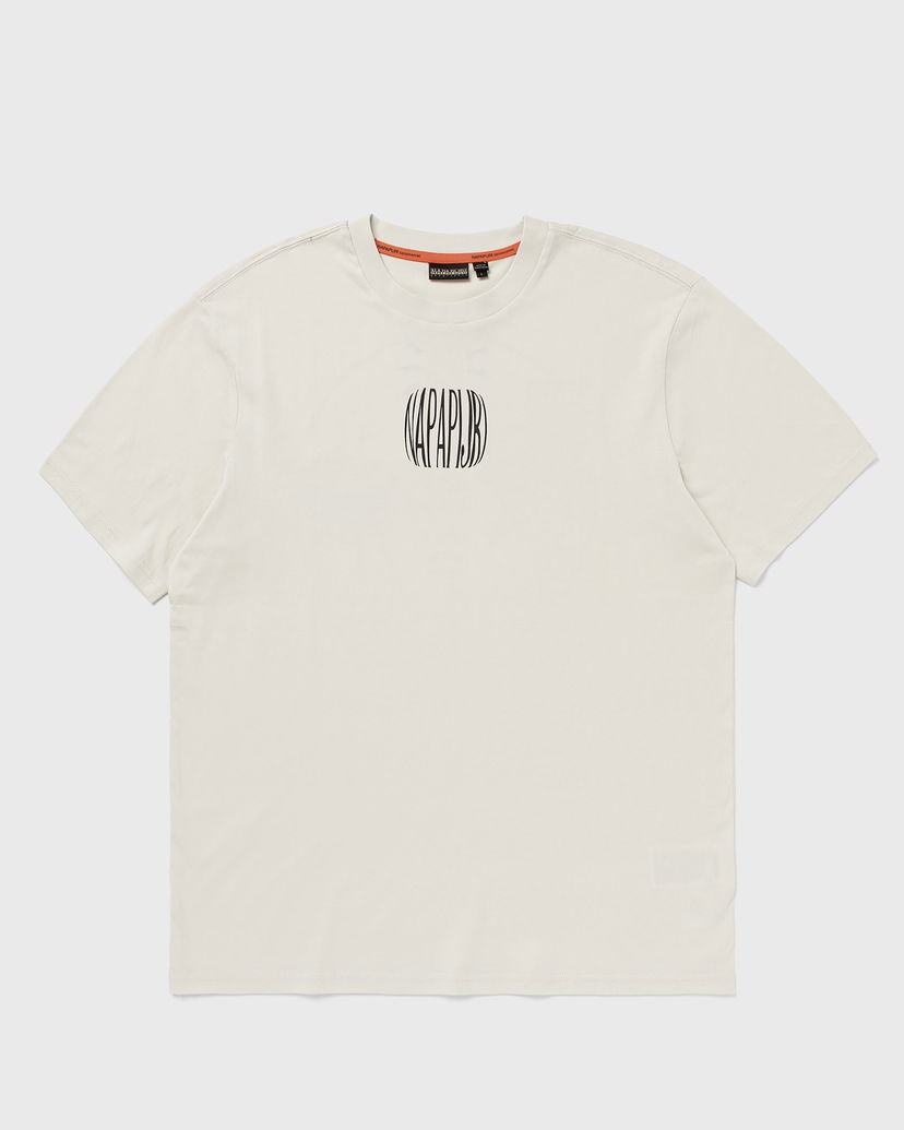 Tričko Napapijri Short Sleeve T-Shirt Yukis Wavy Logo Béžová | NP0A8925N1J1