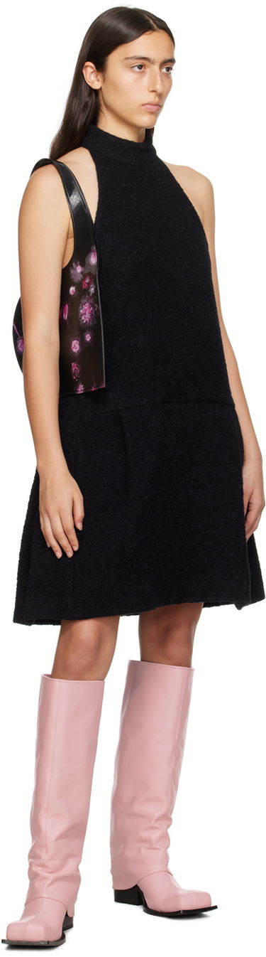 Šaty We11done We11done Pleated Halter Neck Minidress Čierna | WD-OP3-23-106-W-BK, 3