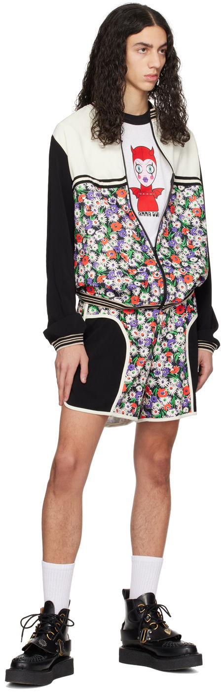 Floral Print Athletic Shorts