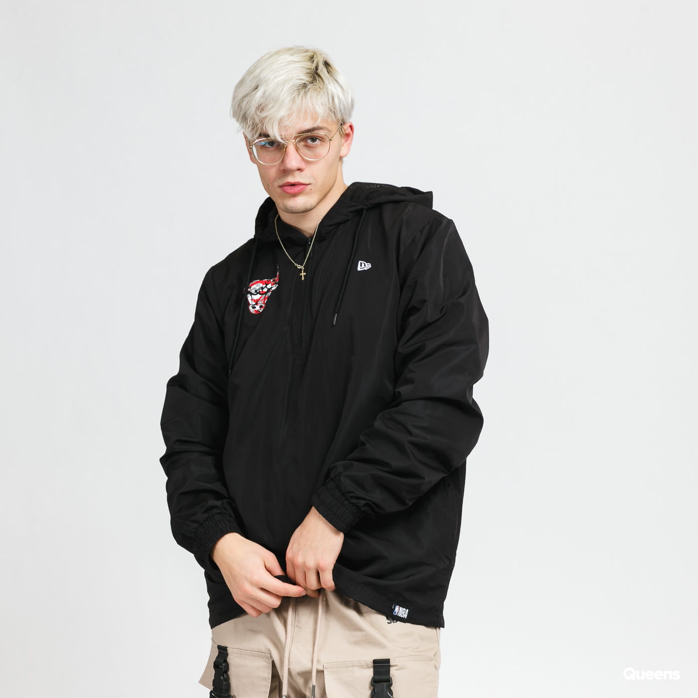 Vetrovka New Era NBA Seasonal Infill Print Windbreaker Bulls Čierna | 12869800, 0