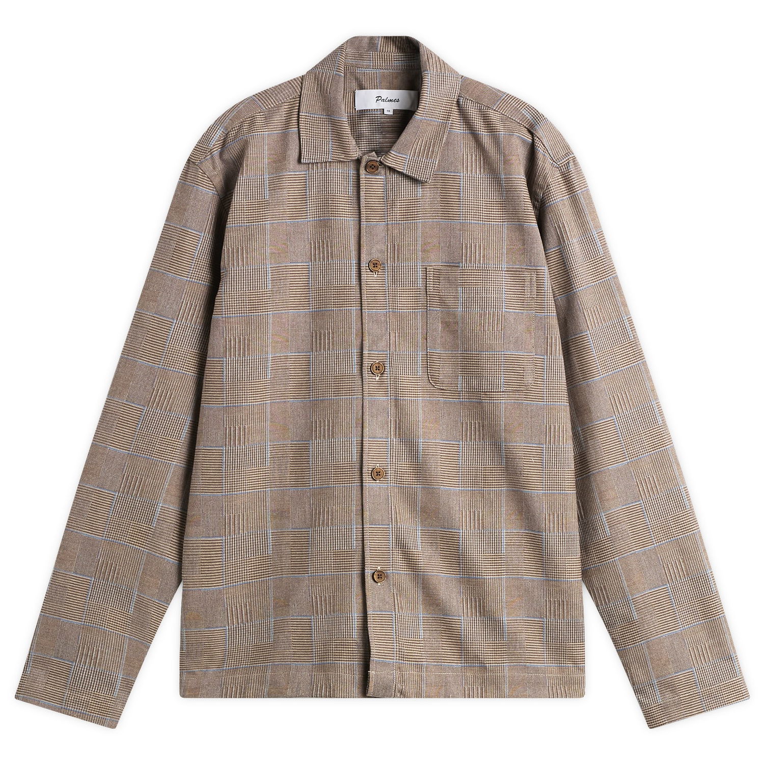 Košeľa Palmes Glen Overshirt Béžová | P30-0042-121, 0