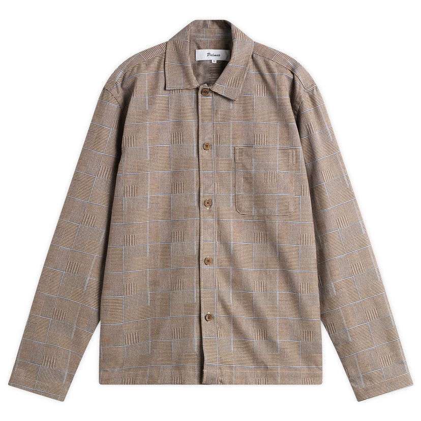 Košeľa Palmes Glen Overshirt Béžová | P30-0042-121