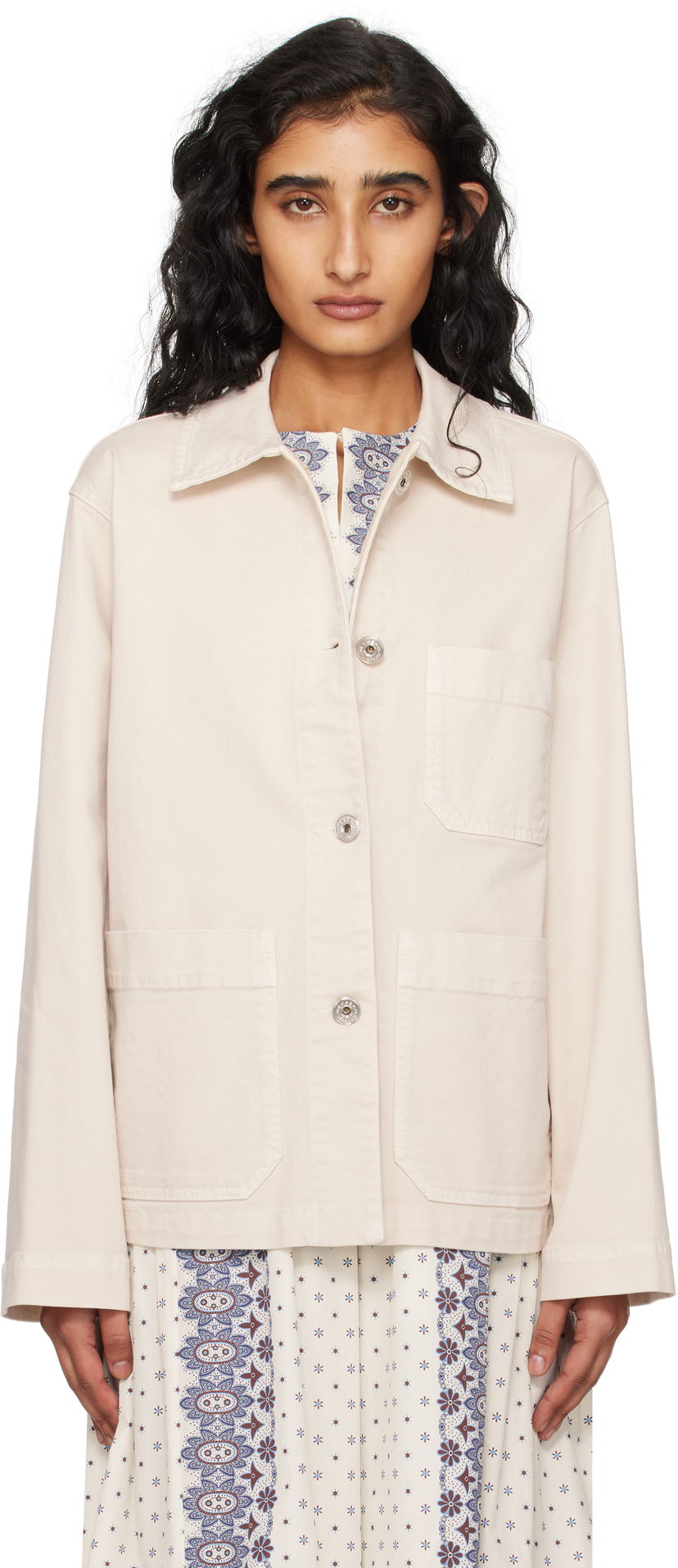 Bunda Max Mara Weekend Max Mara Classe Denim Jacket Biela | 2525046071600