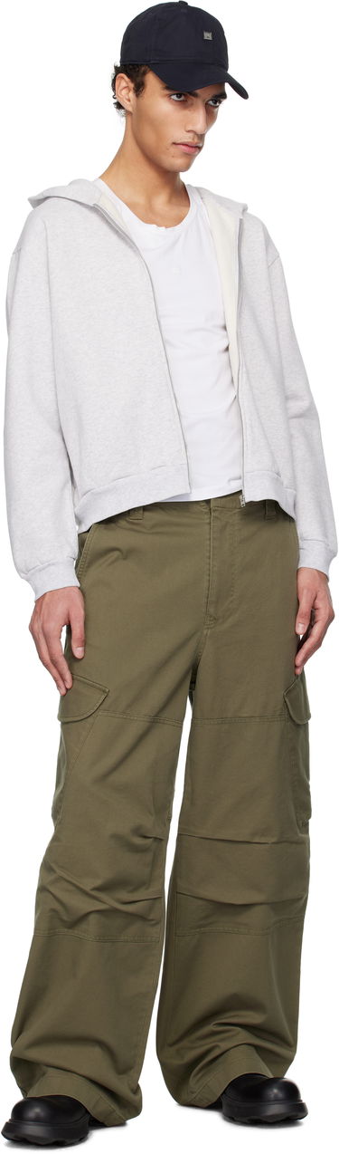 Mikina Acne Studios Acne Studios Zip-Up Hoodie Šedá | CI0184-, 3