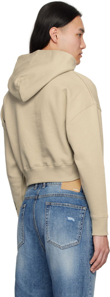 Mikina We11done We11done Teddy Twins Cropped Hoodie Béžová | WD-TH0-25-841-U-KK, 2