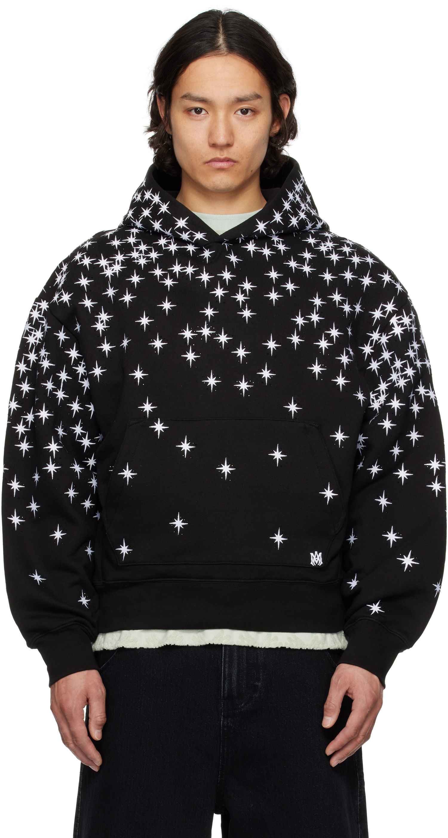 Mikina AMIRI AMIRI Starburst Crystal Hoodie Čierna | AMJYHD1111, 0