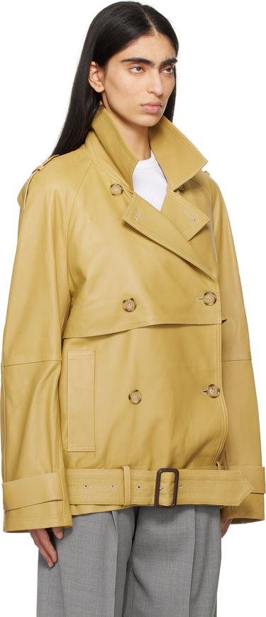 Trenčkot TOTEME TOTEME Short Trench Leather Jacket Žltá | 252-WRO0185-LE0127, 1