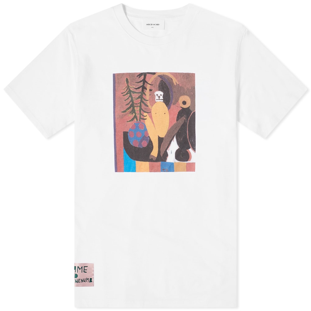 Tričko WOOD WOOD Yellow Monkey Tee Biela | 12235711-2491-0001, 0