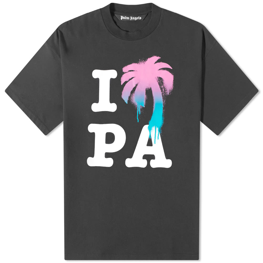 Tričko Palm Angels I Love PA Palm Tee Čierna | PMAA066S23JER0021084, 0
