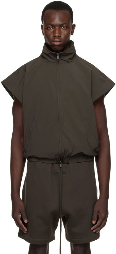 Vesta Fear of God Fear of God ESSENTIALS Zip Vest Hnedá | 202BT225005FW, 0