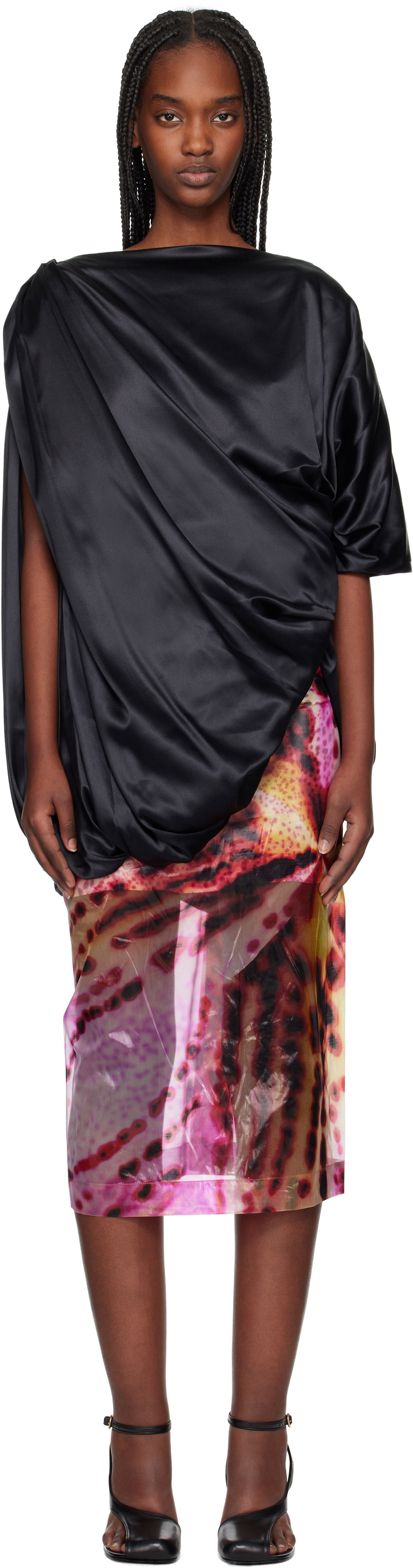 Sukňa Dries Van Noten Dries Van Noten Silk Draped Blouse Rôznofarebný | 251-010738-1032, 0