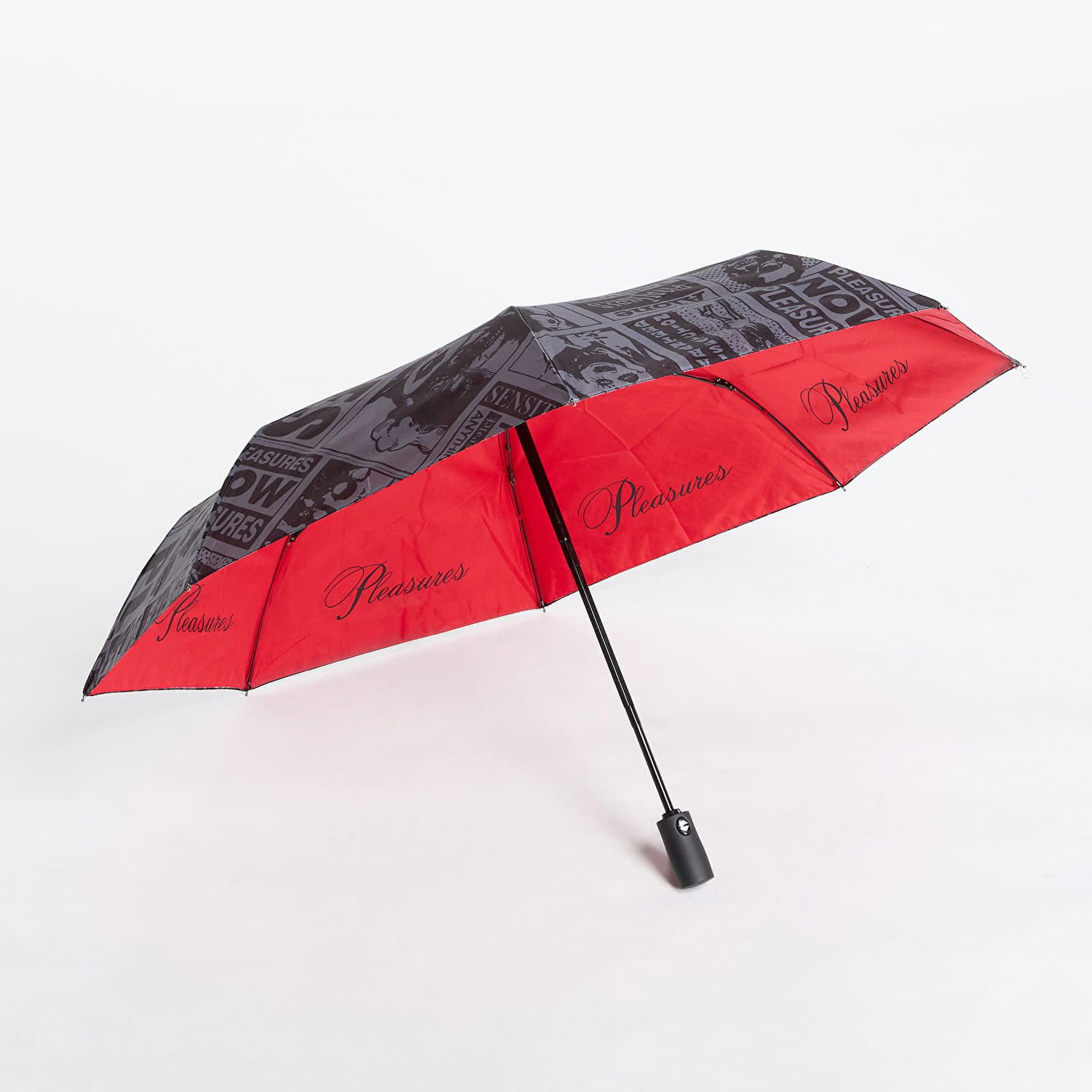 Doplnky Pleasures PLEASURES Newsprint Umbrella Šedá | P25SP082 BLACK, 1