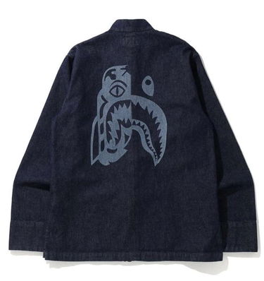 Bunda BAPE Indigo Tiger Shark China Jacket Navy | 001LJG201013X, 0