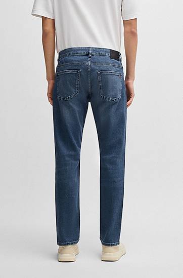 Džínsy BOSS Delaware Slim-Fit Comfort-Stretch Jeans Modrá | 50524008, 1