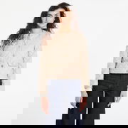 Quilted Button-Front Collarless Jacket