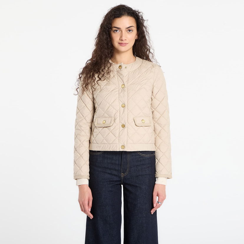 Bunda Tommy Hilfiger Quilted Button-Front Collarless Jacket Béžová | WW0WW47449 RBV