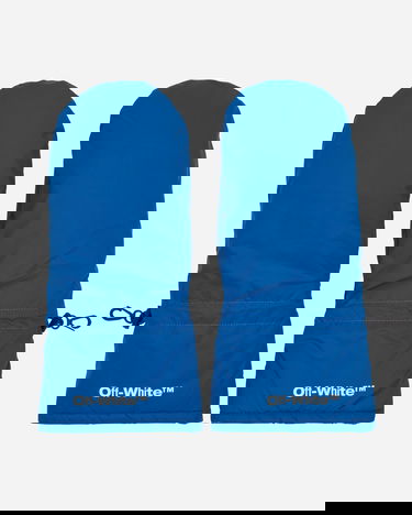 Rukavice Off-White Bounce Ski Mittens Gloves Blue Modrá | OMNE038F22FAB001 4501, 2