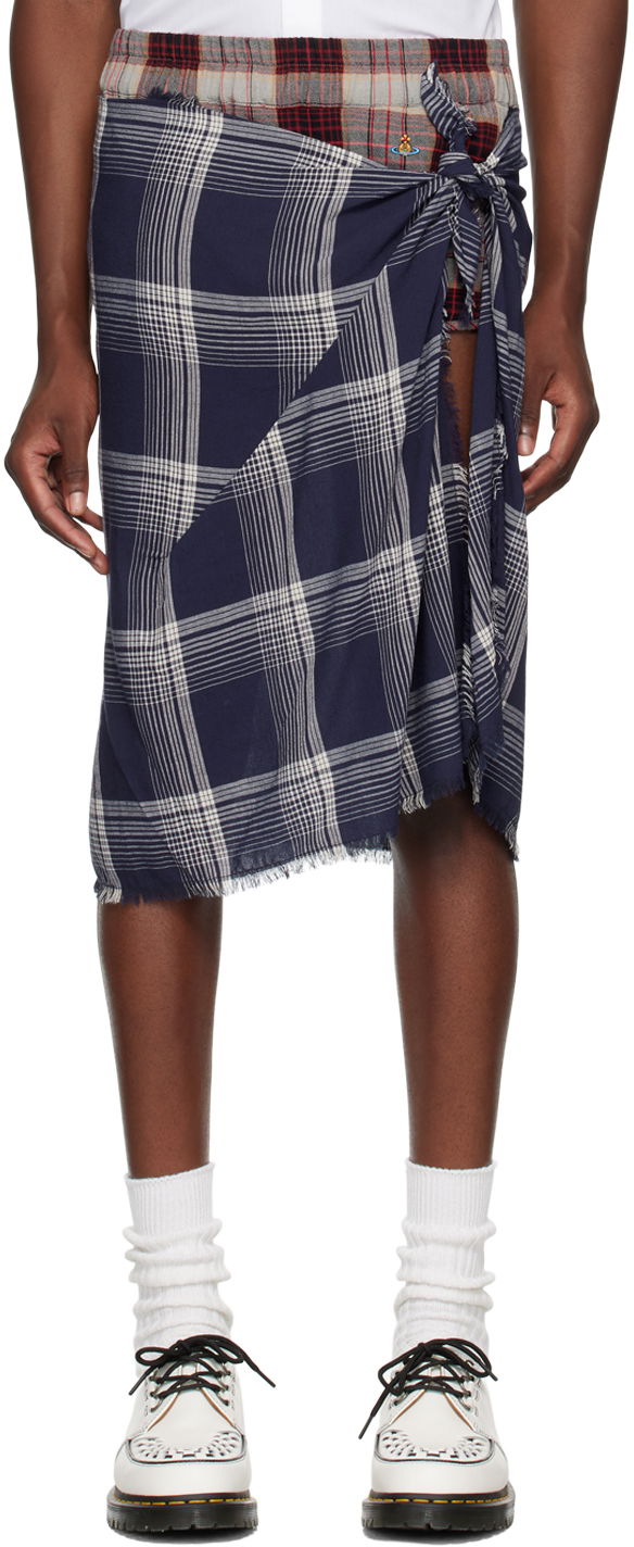 Plaid Tie Waist Shorts