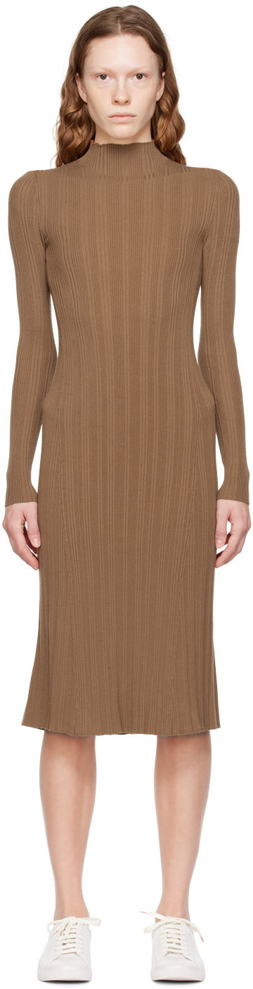 Šaty BOSS Sharima Knit Midi Dress Hnedá | 50477147 10244208, 0