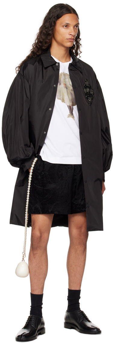 Košeľa Simone Rocha Simone Rocha Embellished Puff Sleeve Coat Čierna | 2055B 1067, 3