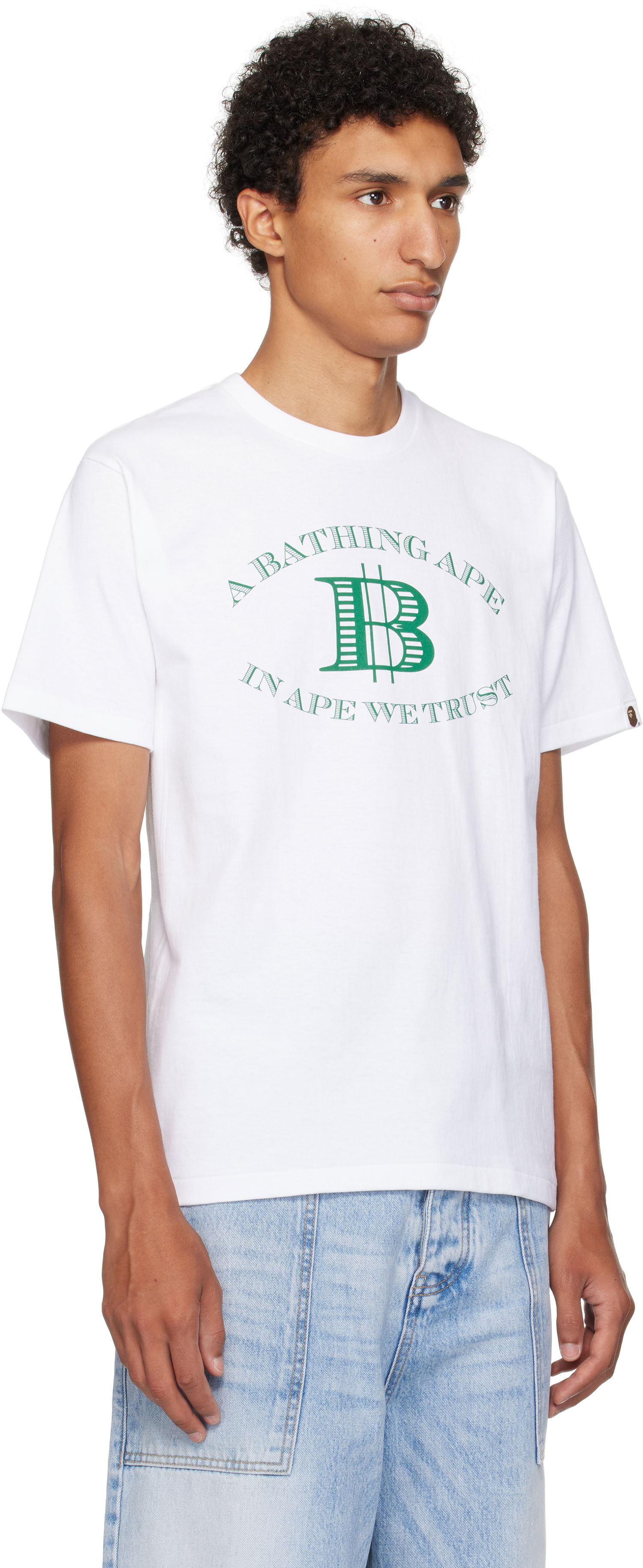 Tričko BAPE Money 'B' Logo T-Shirt Biela | 001TEL301058M, 1