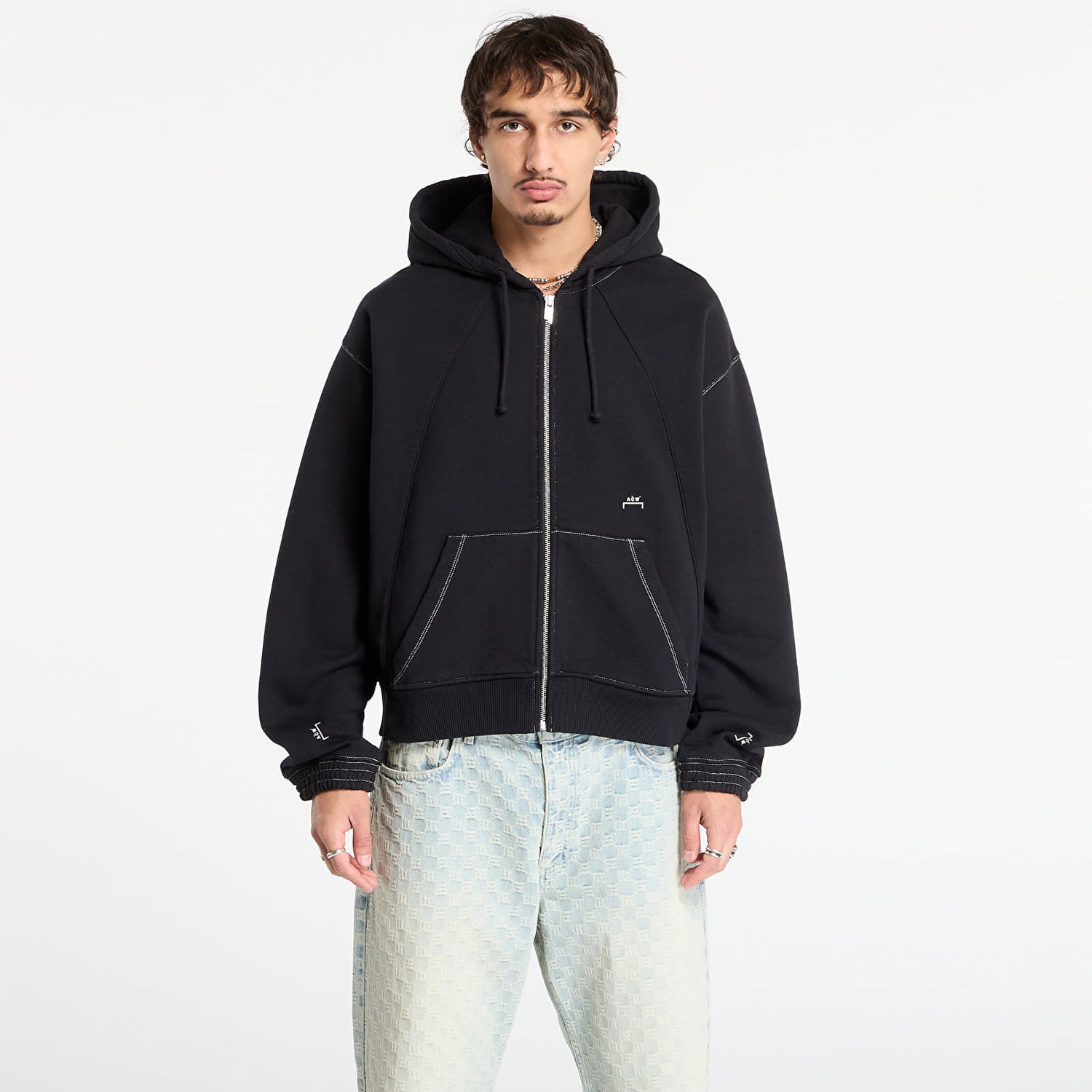 Mikina A-COLD-WALL* Millbank Zip Hoodie Čierna | ACWMW232 Black, 0