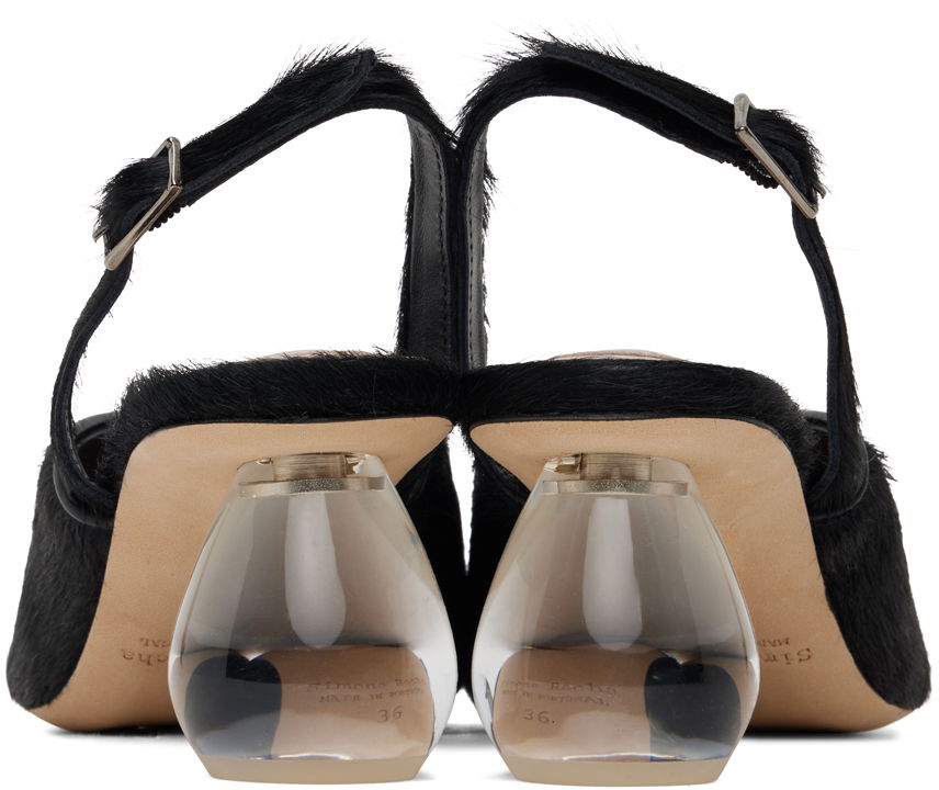 Tenisky a topánky Simone Rocha Simone Rocha Pointed Slingback Heels with Crystal Embellishment Čierna | LH14B 0794, 1