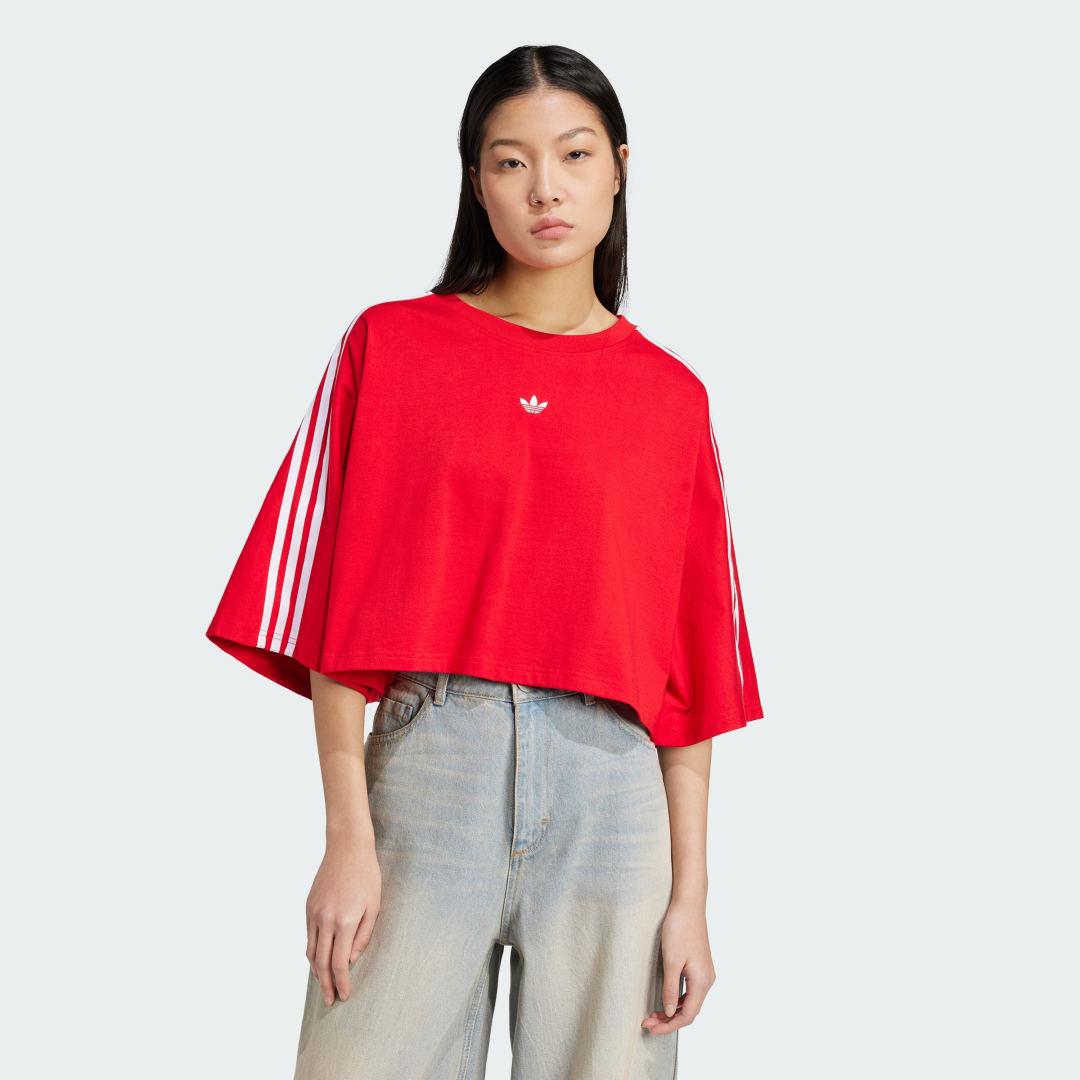 Crop Top adidas Performance Adilenium Season 3 Boxy Oversized Cropped T-Shirt Červená | JY8885, 0