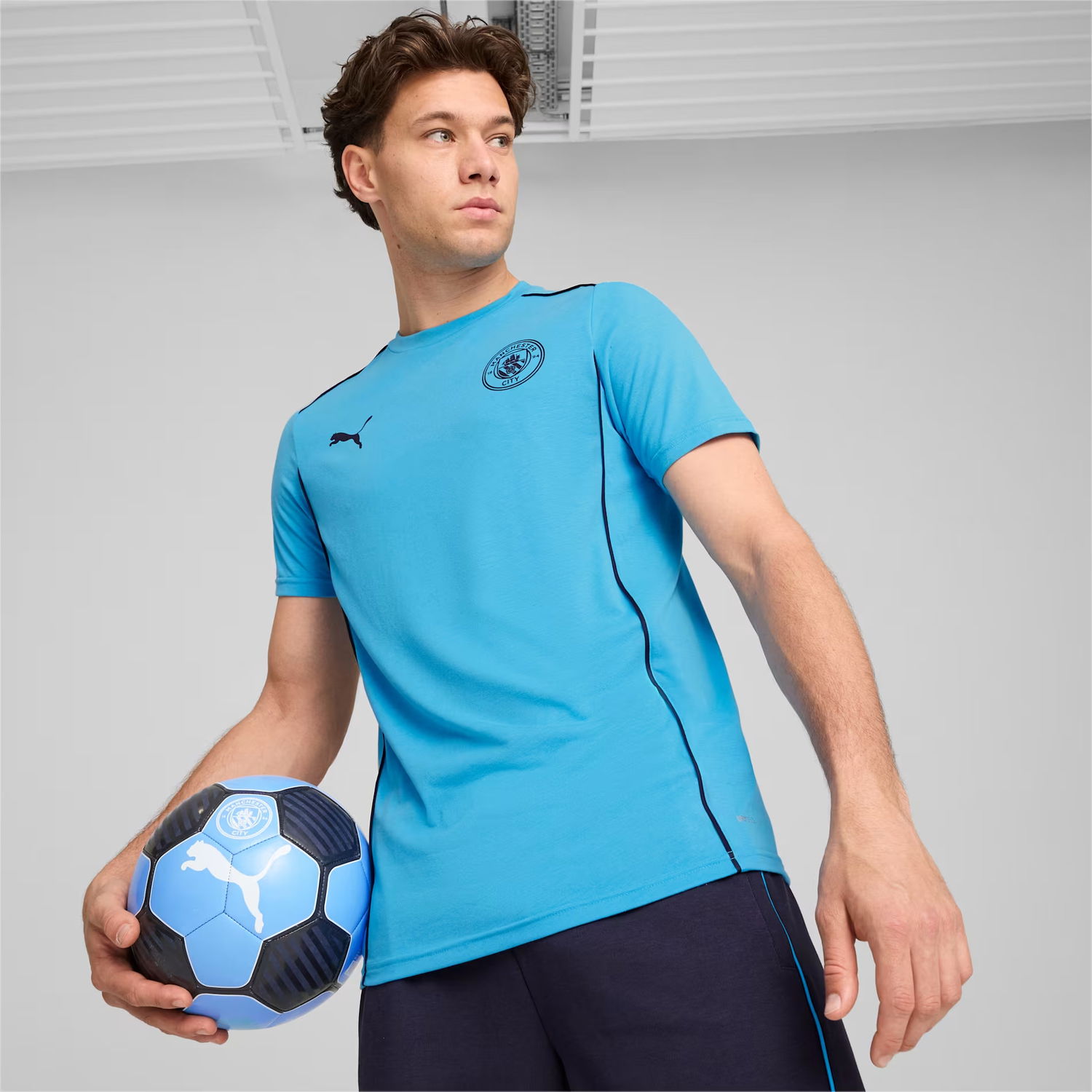 Tričko Puma MCFC Casuals Tee Modrá | 777569-31, 1