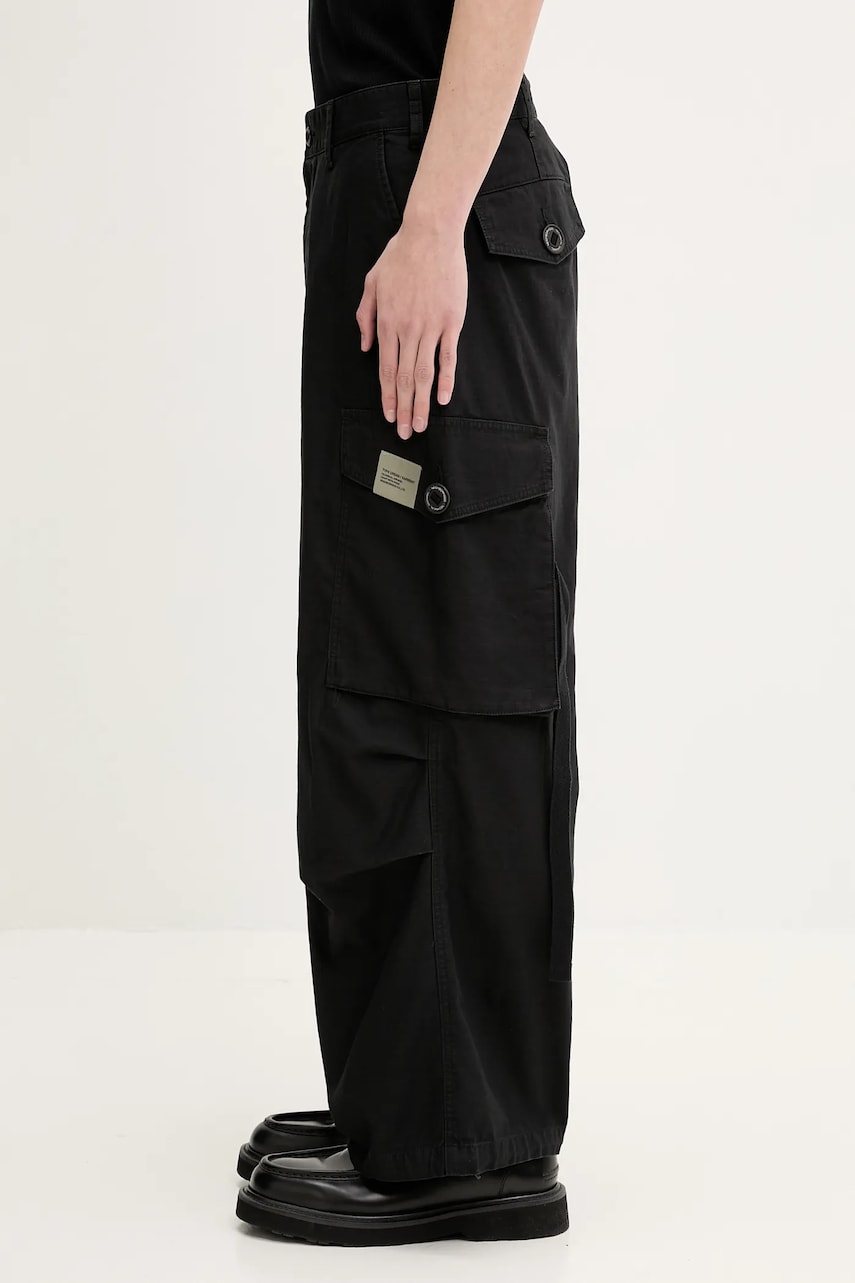 Cargo nohavice Neighborhood NEIGHBORHOOD Wide Cargo Pants Čierna | 251SPNH.PTM06, 1