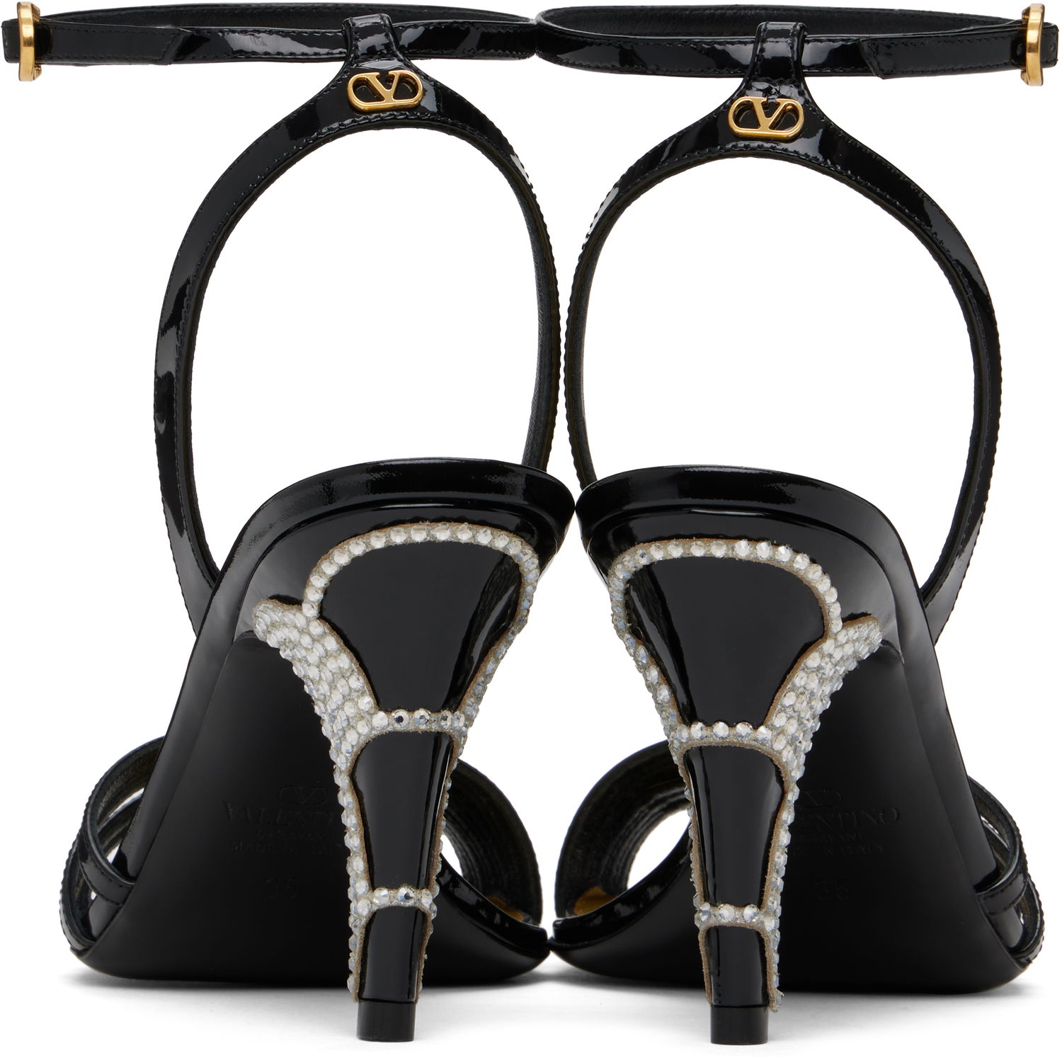 Doplnky Valentino Valentino Garavani Ladycrush Patent Leather Heeled Sandals Čierna | 6W2S0LD3SWK, 1