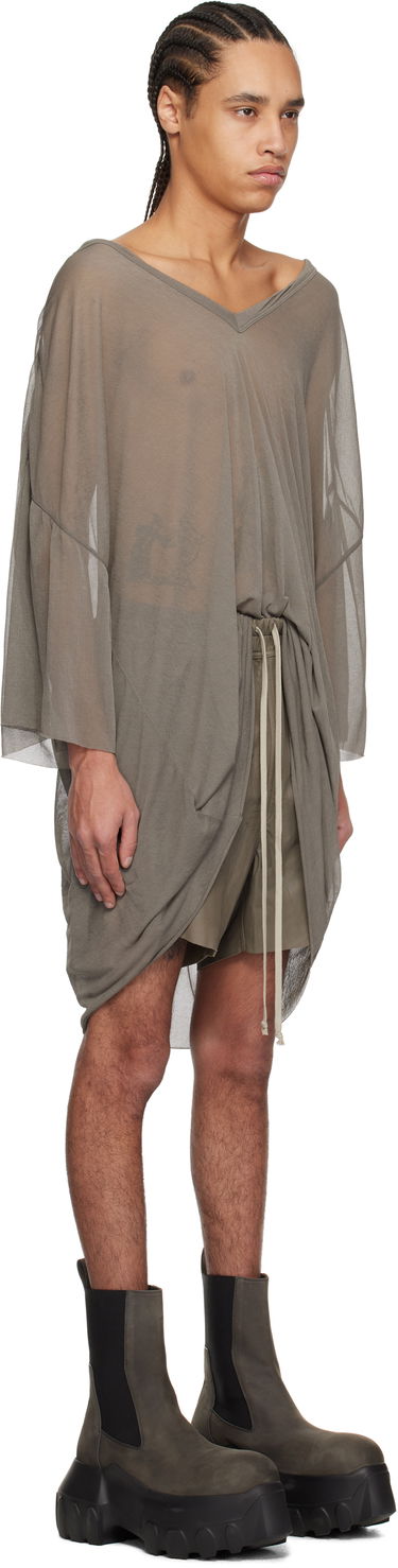 Tričko Rick Owens Rick Owens Hollywood Tommy V-Neck T-Shirt Šedá | RR01E5279 JCR, 1