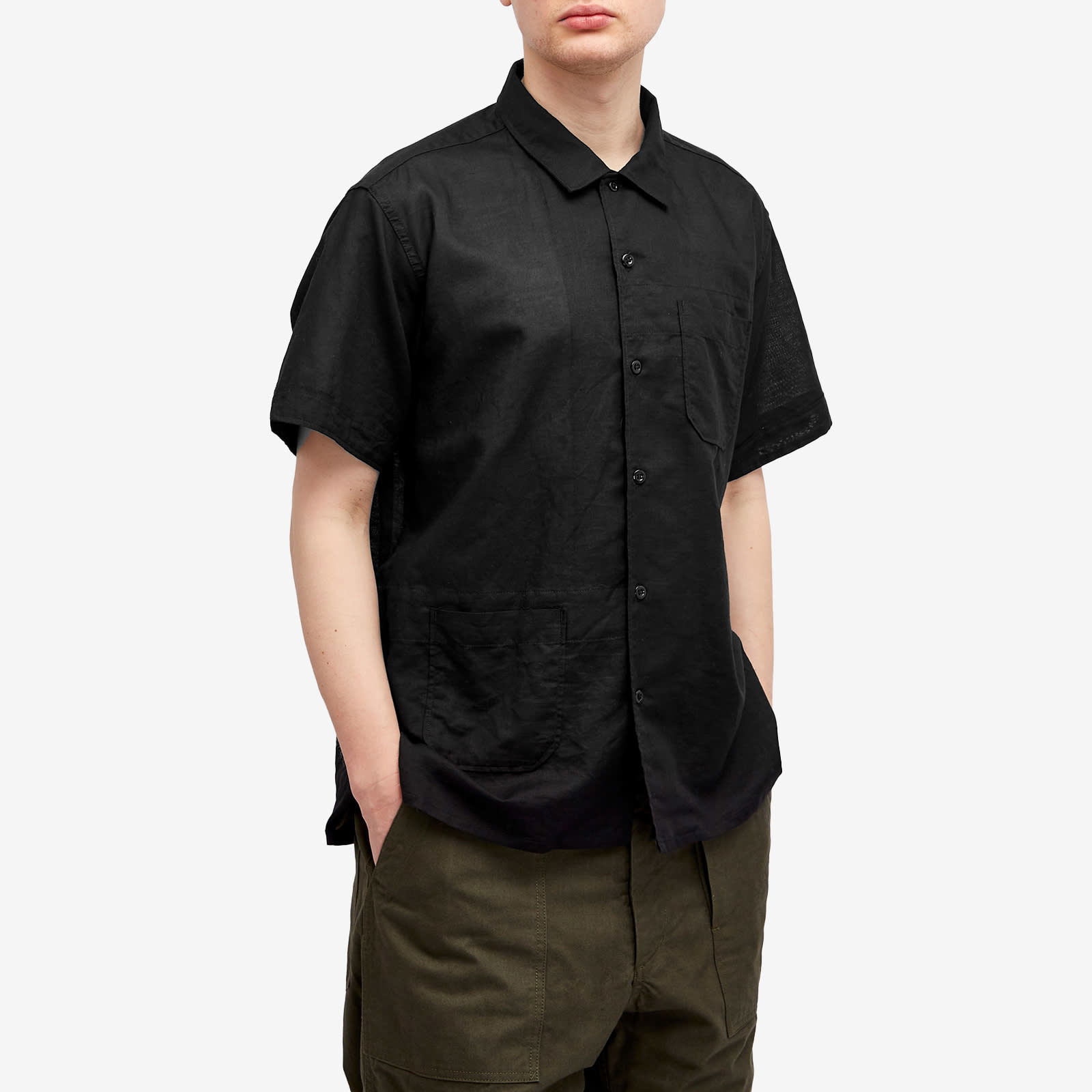 Engineered Garments Camp Shirt Handkerchief Linen, Size Large