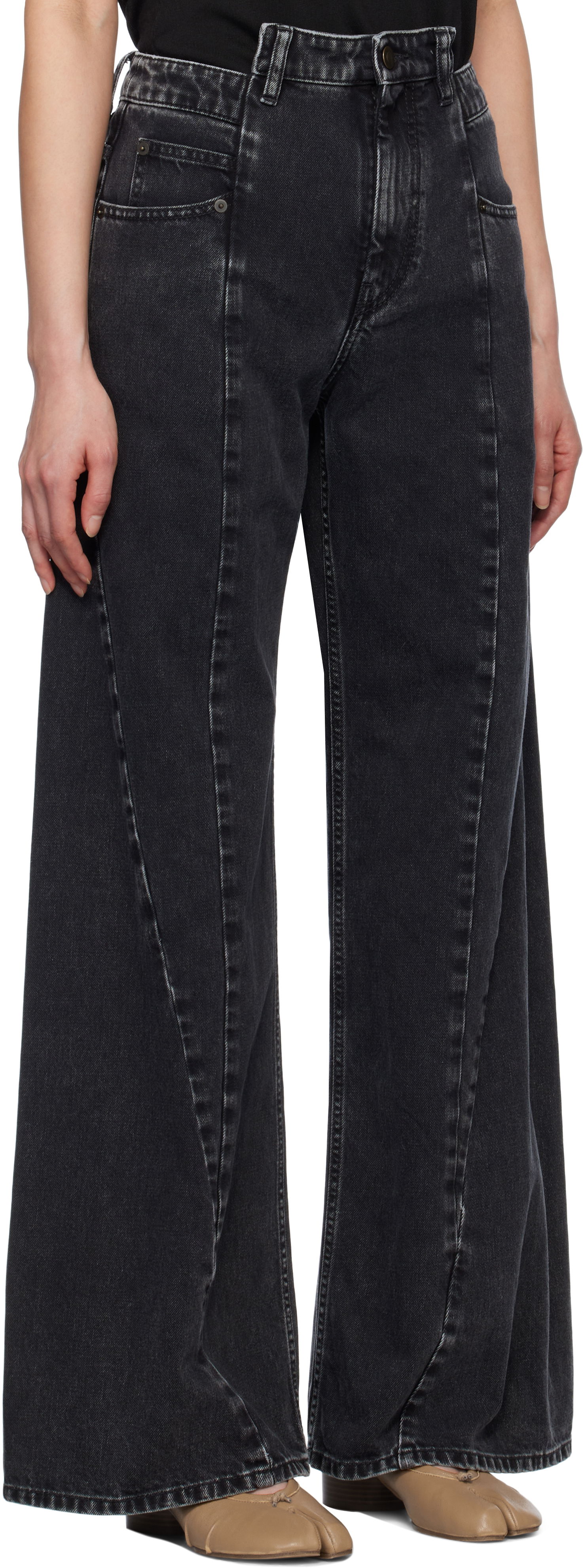 Džínsy Maison Margiela Maison Margiela 5 Pocket Wide Leg Jeans Čierna | S51LA0133 S30496, 1
