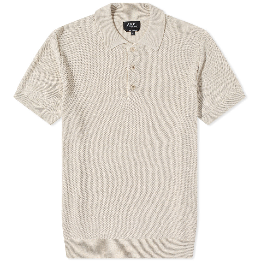 Polo tričko A.P.C. Fred Knit Polo Béžová | VIAJC-H23192-BAA, 0