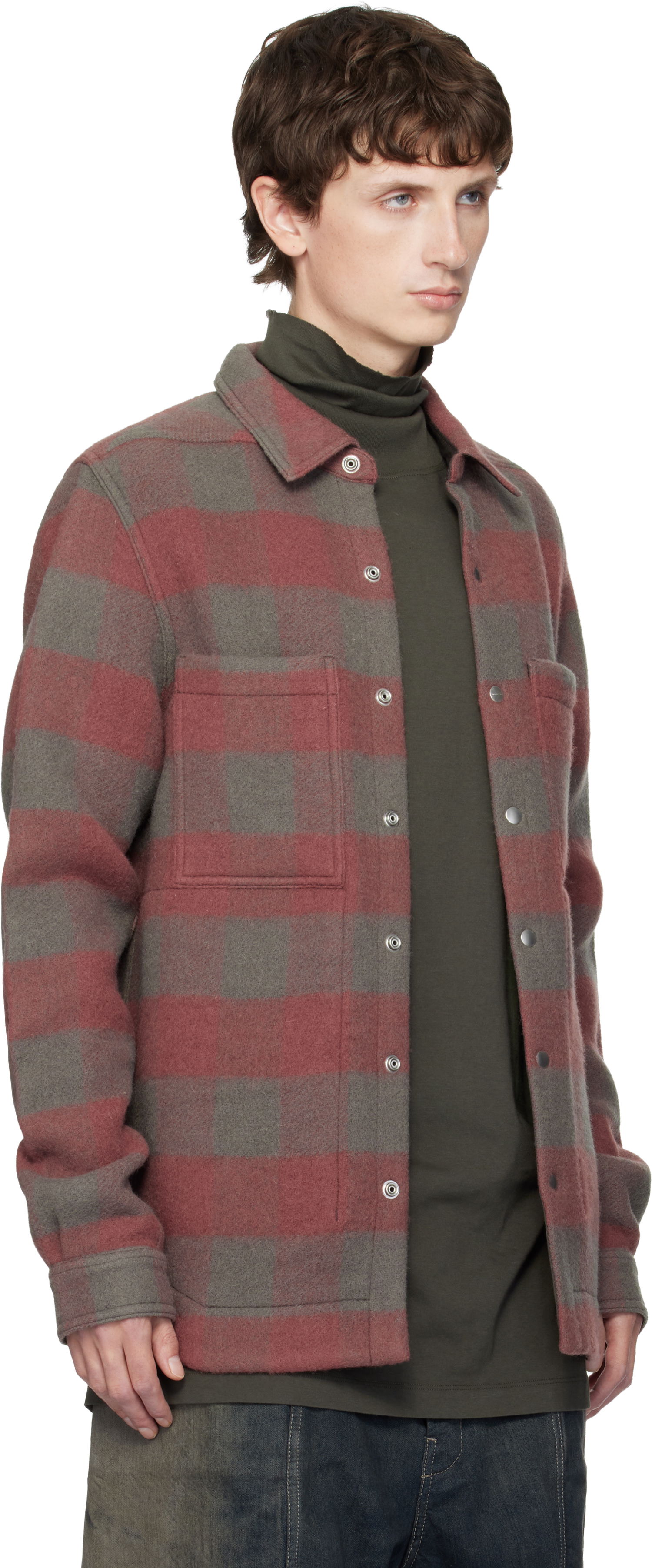 Košeľa Rick Owens Concordians Checked Wool Shirt Rôznofarebný | RU02E1744 WJP, 1