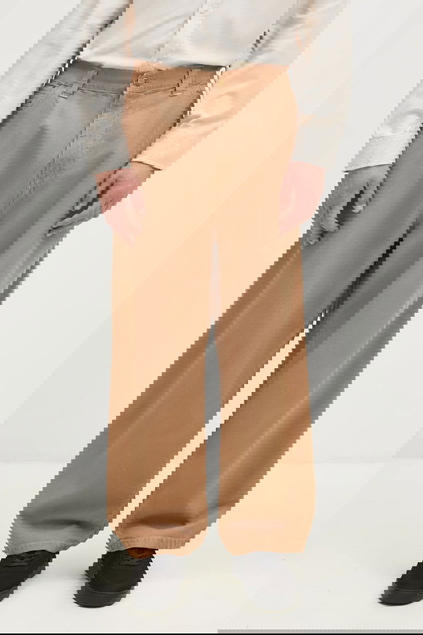 Nohavice Carhartt WIP Cotton OG Single Knee Loose Fit Pant Béžová | I033754.2FS4J, 0