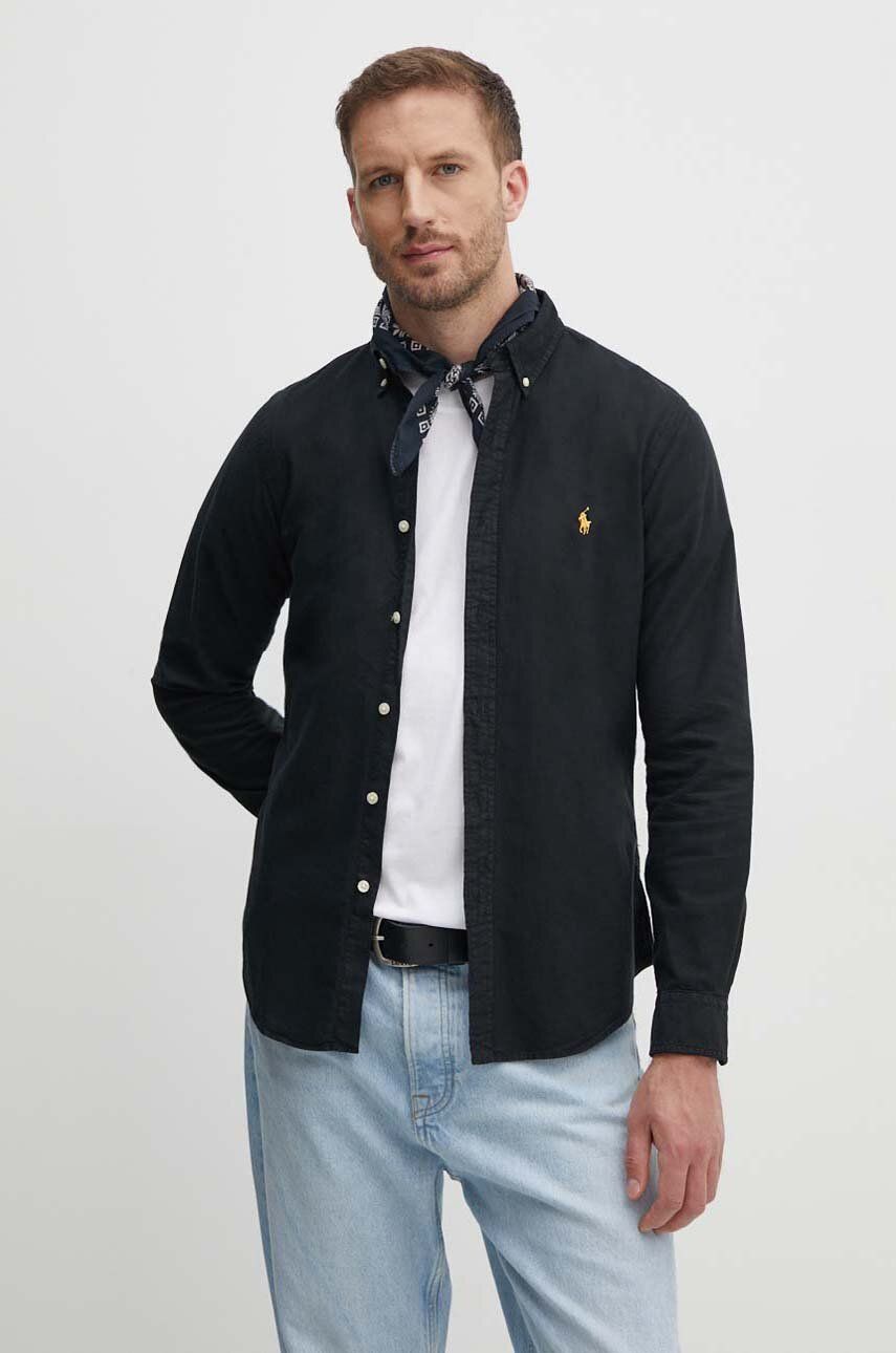 Košeľa Polo by Ralph Lauren Slim Fit Button-Down Collar Shirt Čierna | 710767828, 0