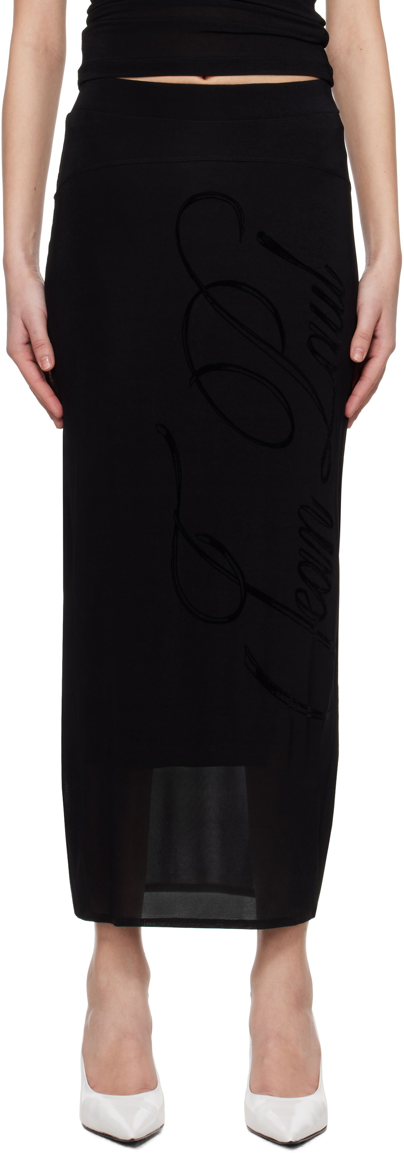 Sukňa Jean Paul Gaultier Jean Paul Gaultier Viscose Jersey Maxi Skirt Čierna | 25/34-F-JU165I-J082-00, 0