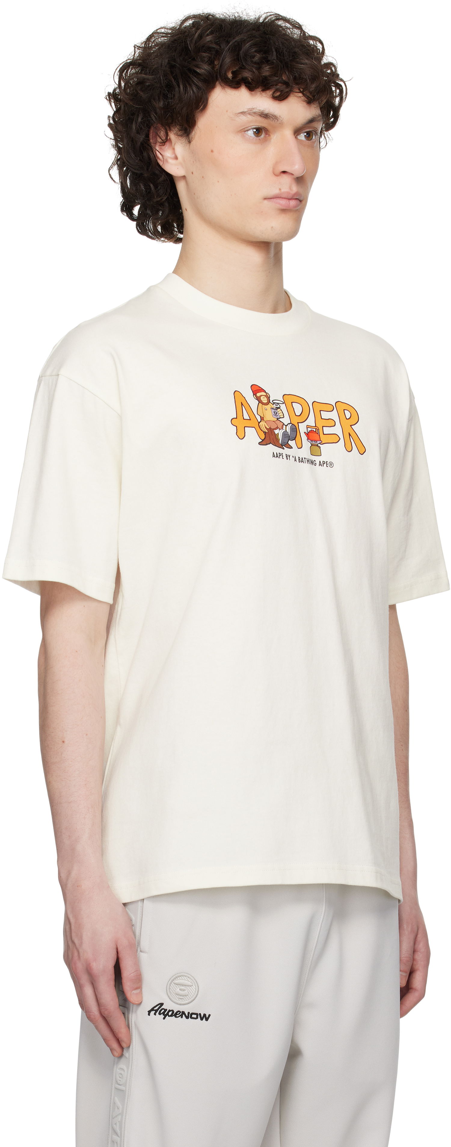 Tričko AAPE by A Bathing Ape AAPE by A Bathing Ape AAPER Graphic T-Shirt Biela | AAPTEM1616XXNIVX, 1